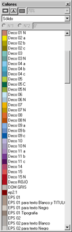 Incorrecto: En esta paleta de Quark hay innumerables colores directos que no se han usado.