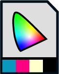 Icono de gestión del color.