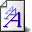 El icono de una fuente True Type en Macintosh.