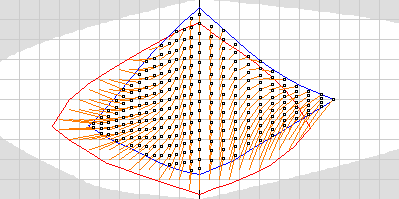 Representación esquemática del funcionamiento del propósito de conversión de saturación. (imagen original: vídeo quicktime © 1996-1998 Candela Ltd.).