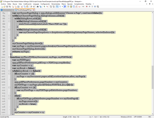 Copiamos el texto en un editor de texto sin formato.