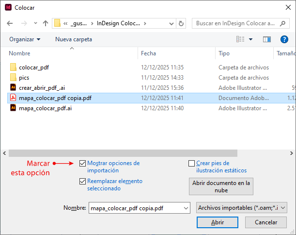 Cómo colocar un PDF en Adobe InDesign.